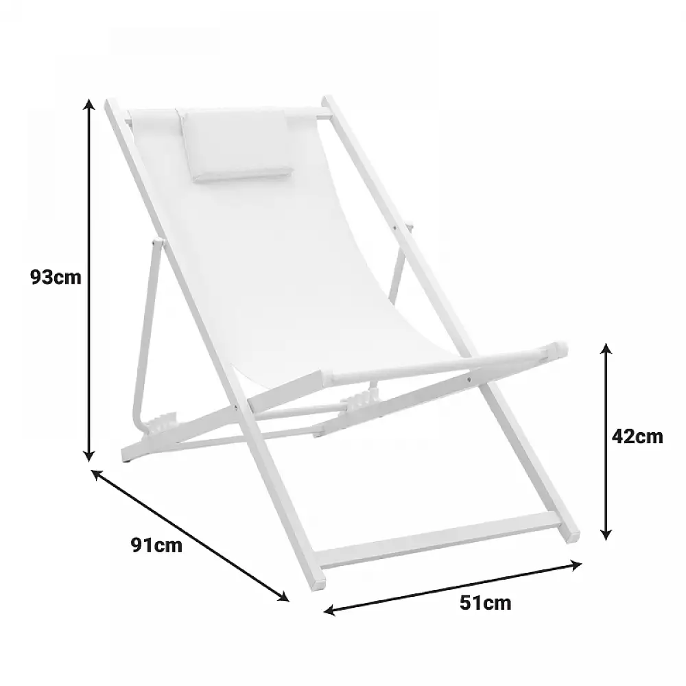 Σεζλόνγκ επαγγελματική Corte pakoworld αλουμίνιο λευκό-textilene μπεζ