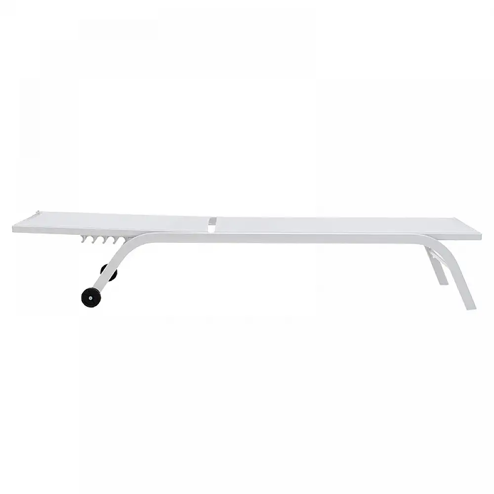 Ξαπλώστρα Jaipur pakoworld αλουμίνιο λευκό-textilene λευκό