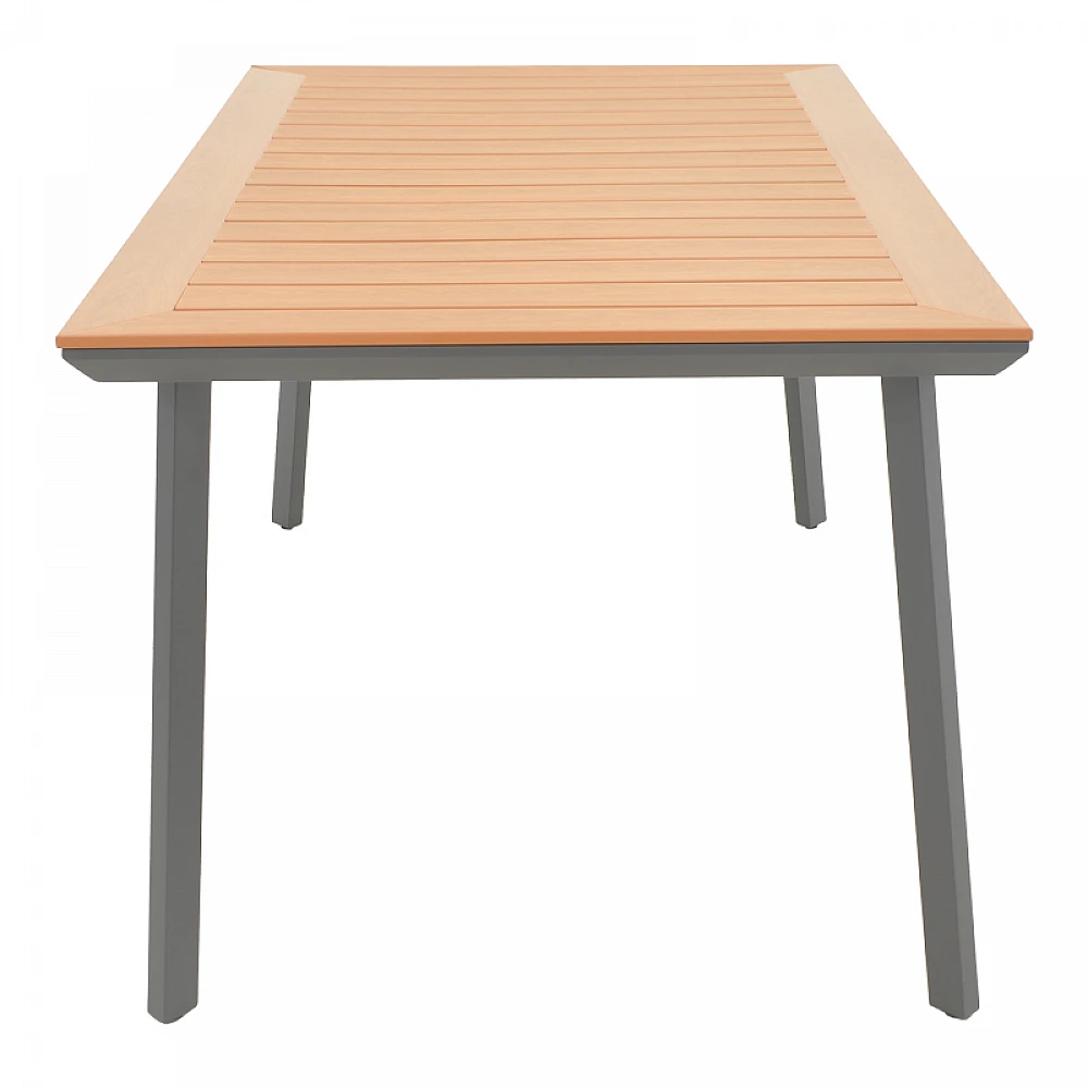 Τραπέζι Griffith pakoworld μαύρο αλουμίνιο και plywood σε φυσική απόχρωση 160x80x74εκ Τραπέζι Griffith pakoworld μαύρο αλουμίνιο και plywood σε φυσική απόχρωση 160x80x74εκ