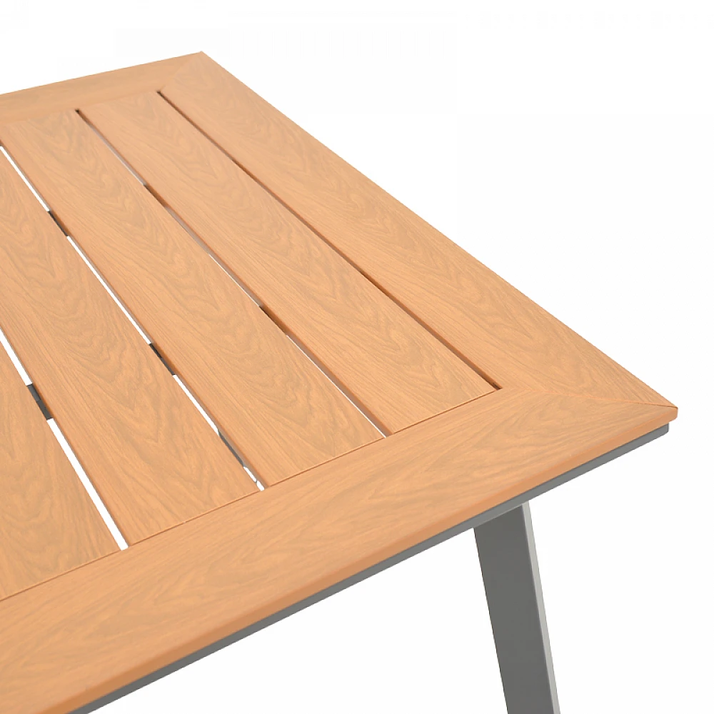 Τραπέζι Griffith pakoworld μαύρο αλουμίνιο και plywood σε φυσική απόχρωση 160x80x74εκ Τραπέζι Griffith pakoworld μαύρο αλουμίνιο και plywood σε φυσική απόχρωση 160x80x74εκ