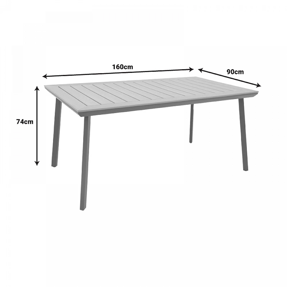 Τραπέζι Griffith pakoworld μαύρο αλουμίνιο και plywood σε φυσική απόχρωση 160x80x74εκ Τραπέζι Griffith pakoworld μαύρο αλουμίνιο και plywood σε φυσική απόχρωση 160x80x74εκ