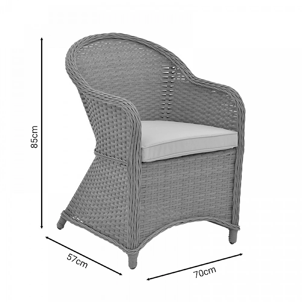 Πολυθρόνα κήπου Hadrian pakoworld rattan καφέ- textilene μπεζ 57x70x85εκ Πολυθρόνα κήπου Hadrian pakoworld rattan καφέ- textilene μπεζ 57x70x85εκ