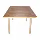 Τραπέζι Synergy pakoworld αλουμίνιο cappuccino-plywood σε φυσική απόχρωση 80x80x74εκ