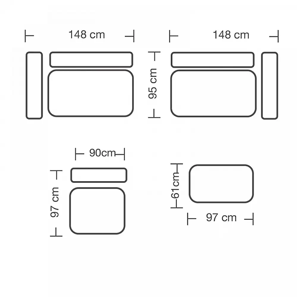 Πολυμορφικός-αναστρέψιμος καναπές London pakoworld ανοιχτό γκρι ύφασμα με μαξιλάρια σε ποντικί απόχρωση 296x246x95εκ