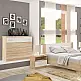 Κομοδίνο Geneva pakoworld φυσικό-λευκό 50x37x45.5εκ Κομοδίνο Geneva pakoworld φυσικό-λευκό 50x37x45.5εκ