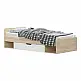 Κρεβάτι με συρτάρι Letto pakoworld σε oak - λευκό απόχρωση 90x200εκ