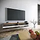 Έπιπλο τηλεόρασης επιτοίχιο Handra pakoworld λευκό-oak 180x31,5x29,5εκ Έπιπλο τηλεόρασης επιτοίχιο Handra pakoworld λευκό-oak 180x31,5x29,5εκ
