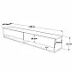 Έπιπλο τηλεόρασης επιτοίχιο Handra pakoworld λευκό-oak 180x31,5x29,5εκ Έπιπλο τηλεόρασης επιτοίχιο Handra pakoworld λευκό-oak 180x31,5x29,5εκ