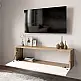 Έπιπλο τηλεόρασης επιτοίχιο Serit pakoworld λευκό-oak 100x31,5x29,5εκ Έπιπλο τηλεόρασης επιτοίχιο Serit pakoworld λευκό-oak 100x31,5x29,5εκ