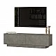 Έπιπλο τηλεόρασης Zoeva pakoworld γκρι cemento 140x35,5x38εκ