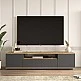 Έπιπλο τηλεόρασης Soren pakoworld sonoma-ανθρακί 180x.44.5x44.6εκ Έπιπλο τηλεόρασης Soren pakoworld sonoma-ανθρακί 180x.44.5x44.6εκ