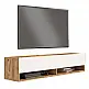 Έπιπλο τηλεόρασης επιτοίχιο Roscoe pakoworld λευκό-sonoma 140x31.6x29.6εκ Έπιπλο τηλεόρασης επιτοίχιο Roscoe pakoworld λευκό-sonoma 140x31.6x29.6εκ