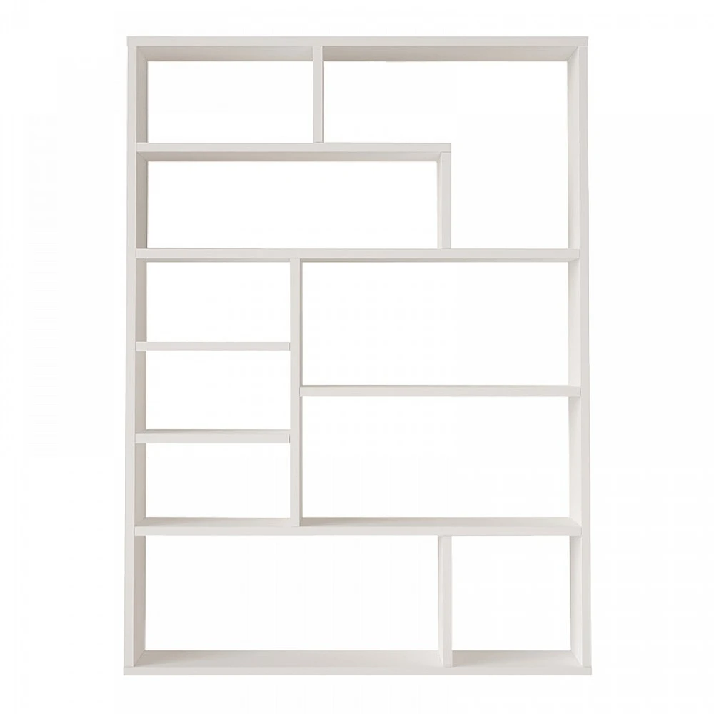 Βιβλιοθήκη Decora pakoworld σε λευκη απόχρωση 90x22x123.6εκ
