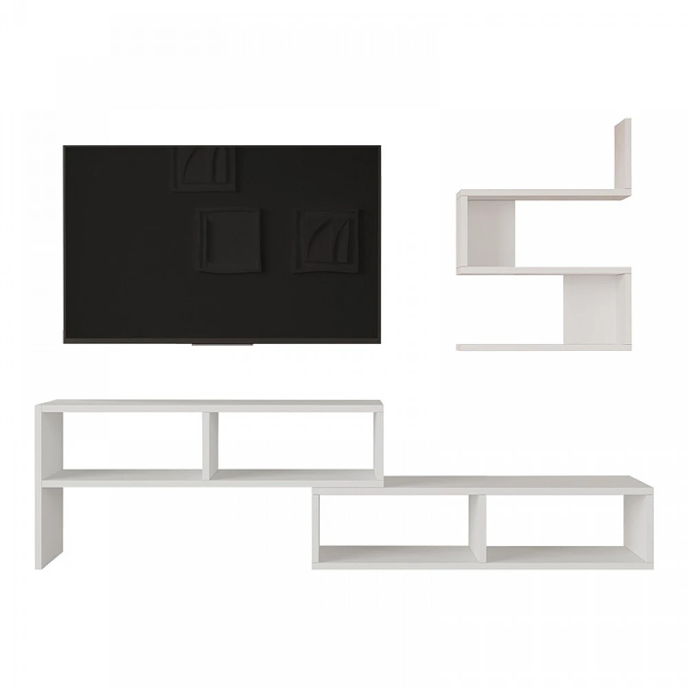 Σύνθετο σαλονιού Kakomo pakoworld σε λευκή απόχρωση 170x29.5x43εκ Σύνθετο σαλονιού Kakomo pakoworld σε λευκή απόχρωση 170x29.5x43εκ