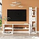Σύνθετο σαλονιού Perla pakoworld σε λευκή απόχρωση 120x29.5x41,8εκ Σύνθετο σαλονιού Perla pakoworld σε λευκή απόχρωση 120x29.5x41,8εκ
