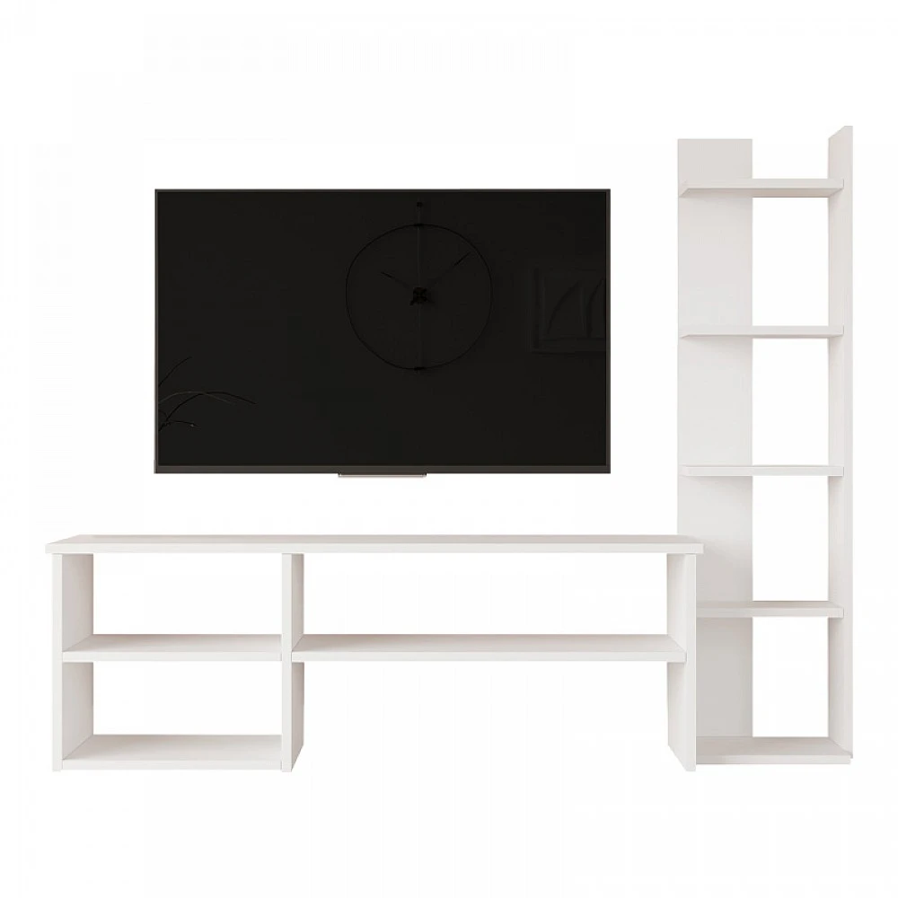 Σύνθετο σαλονιού Perla pakoworld σε λευκή απόχρωση 120x29.5x41,8εκ Σύνθετο σαλονιού Perla pakoworld σε λευκή απόχρωση 120x29.5x41,8εκ