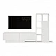 Σύνθετο σαλονιού Damon pakoworld σε λευκή απόχρωση 140x29.5x39.5εκ Σύνθετο σαλονιού Damon pakoworld σε λευκή απόχρωση 140x29.5x39.5εκ