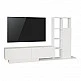 Σύνθετο σαλονιού Damon pakoworld σε λευκή απόχρωση 140x29.5x39.5εκ Σύνθετο σαλονιού Damon pakoworld σε λευκή απόχρωση 140x29.5x39.5εκ