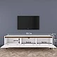 Έπιπλο τηλεόρασης Kasandra pakoworld λευκό-καρυδί 180x35x48,5εκ Έπιπλο τηλεόρασης Kasandra pakoworld λευκό-καρυδί 180x35x48,5εκ