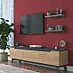 Σύνθετο σαλονιού Kasia pakoworld oak-ανθρακί 180x35x48,5εκ Σύνθετο σαλονιού Kasia pakoworld oak-ανθρακί 180x35x48,5εκ