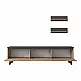 Σύνθετο σαλονιού Kasia pakoworld oak-ανθρακί 180x35x48,5εκ Σύνθετο σαλονιού Kasia pakoworld oak-ανθρακί 180x35x48,5εκ