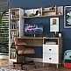 Γραφείο με βιβλιοθήκη Goldie pakoworld λευκό-φυσικό 160x50x161.8εκ Γραφείο με βιβλιοθήκη Goldie pakoworld λευκό-φυσικό 160x50x161.8εκ