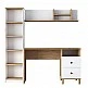 Γραφείο με βιβλιοθήκη Goldie pakoworld λευκό-φυσικό 160x50x161.8εκ Γραφείο με βιβλιοθήκη Goldie pakoworld λευκό-φυσικό 160x50x161.8εκ