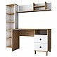 Γραφείο με βιβλιοθήκη Goldie pakoworld λευκό-φυσικό 160x50x161.8εκ Γραφείο με βιβλιοθήκη Goldie pakoworld λευκό-φυσικό 160x50x161.8εκ