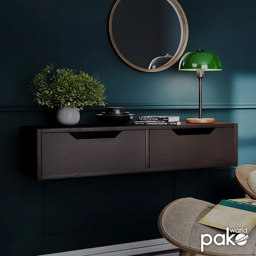 Κονσόλα επιτοίχια Alberto pakoworld σε wenge απόχρωση100x32.5x22εκ