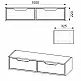 Κονσόλα επιτοίχια Alberto pakoworld σε wenge απόχρωση100x32.5x22εκ