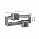 Ραφιέρα τοίχου Shellie pakoworld μελαμίνης σε oak απόχρωση 120x28x65εκ
