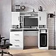 Γραφείο εργασίας Keldra pakoworld με συρτάρια και ντουλάπια σε λευκή απόχρωση 140x59.8x142.2εκ Γραφείο εργασίας Keldra pakoworld με συρτάρια και ντουλάπια σε λευκή απόχρωση 140x59.8x142.2εκ