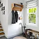 Κρεμάστρα Crosta pakoworld σε oak απόχρωση 80x28x40εκ