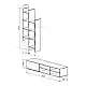 Σύνθετο σαλονιού Sarona pakoworld oak 150x35x160εκ