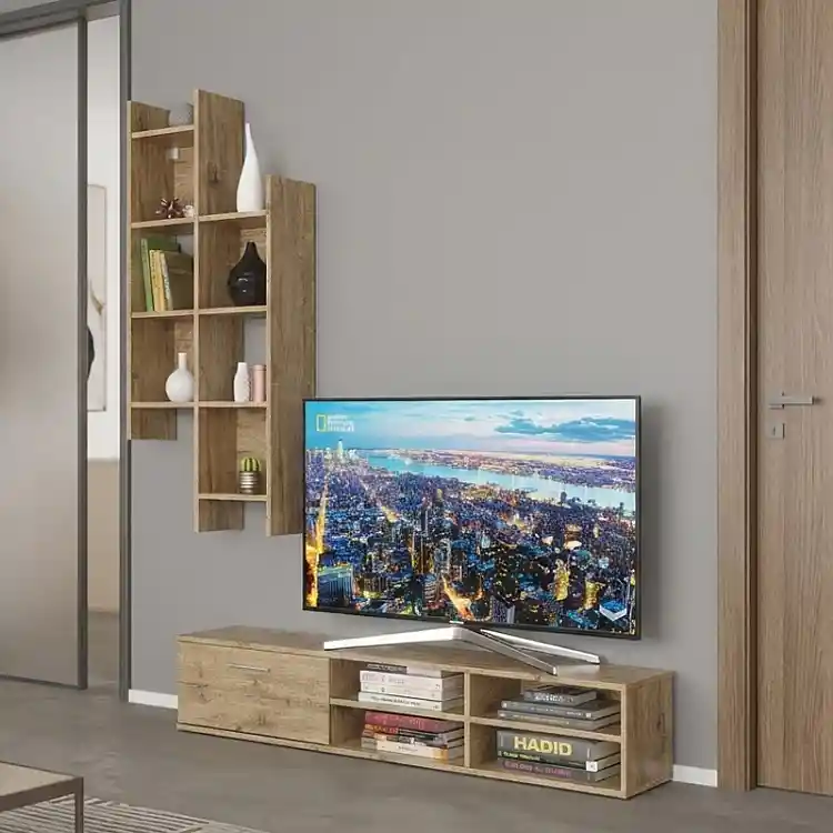 Σύνθετο σαλονιού Sarona pakoworld oak 150x35x160εκ