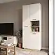 Ντουλάπα στήλη Norda pakoworld κρεμ με oak 199,5x40x80εκ