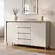 Μπουφές Belka pakoworld κρεμ με oak 155x45x93,7εκ