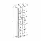 Σύνθετο σαλονιού Norda pakoworld κρεμ με oak 187x40x58,4εκ