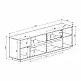 Σύνθετο σαλονιού Norda pakoworld κρεμ με oak 187x40x58,4εκ