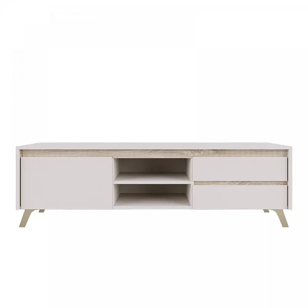 Σύνθετο σαλονιού Belka pakoworld κρεμ με oak 210,6x45x152,6εκ