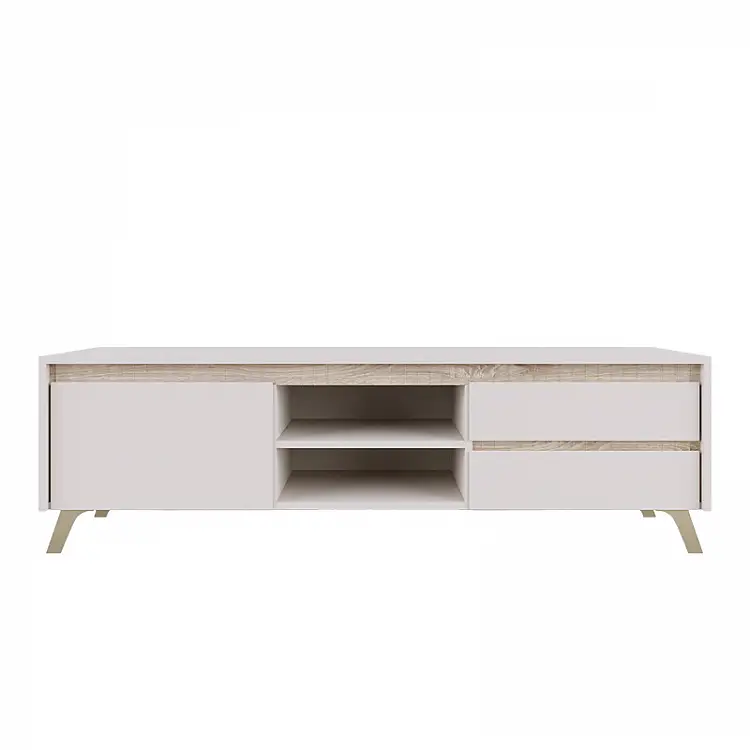Σύνθετο σαλονιού Belka pakoworld κρεμ με oak 210,6x45x152,6εκ