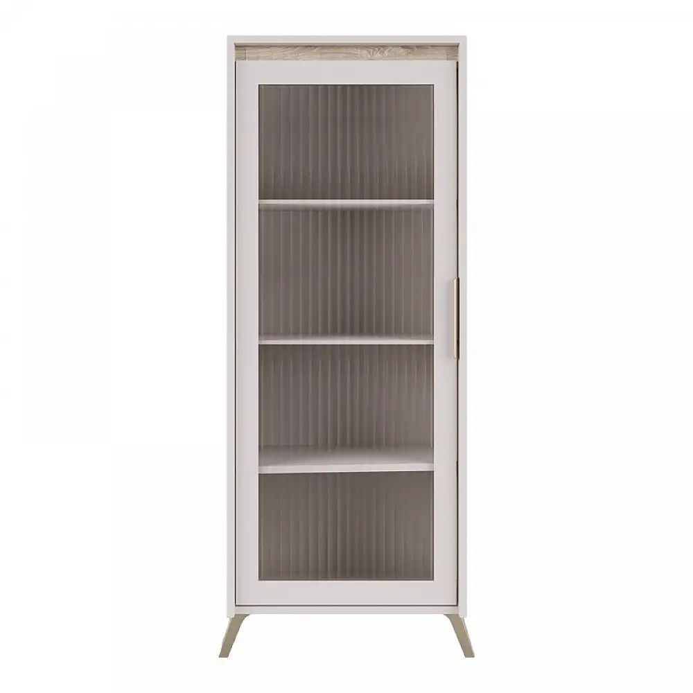Σύνθετο σαλονιού Belka pakoworld κρεμ με oak 210,6x45x152,6εκ