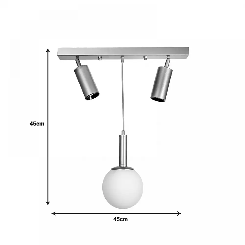 Φωτιστικό οροφής Barten pakoworld E27 μαύρο μέταλλο 50x15x55εκ