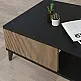 Τραπέζι σαλονιού Flipter pakoworld μελαμίνης oak-μαύρο 83x54x34εκ Τραπέζι σαλονιού Flipter pakoworld μελαμίνης oak-μαύρο 83x54x34εκ