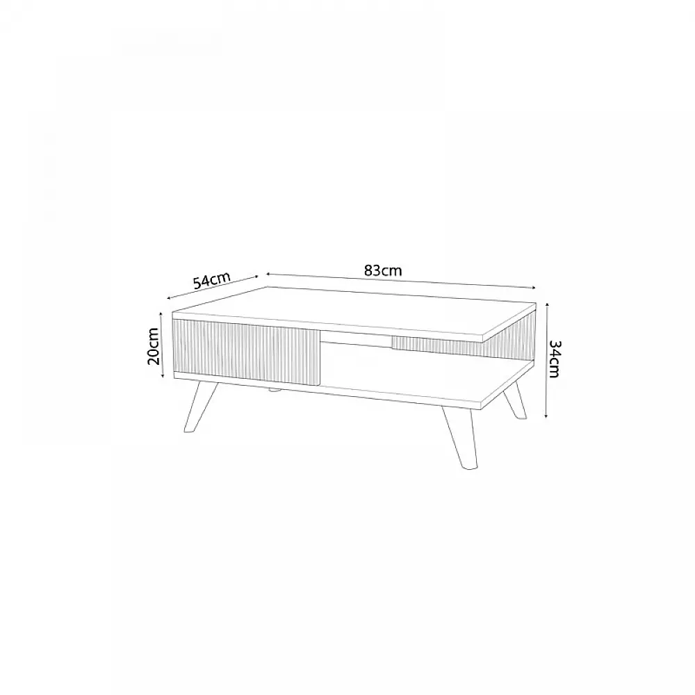Τραπέζι σαλονιού Flipter pakoworld μελαμίνης oak-μαύρο 83x54x34εκ Τραπέζι σαλονιού Flipter pakoworld μελαμίνης oak-μαύρο 83x54x34εκ