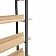 Βιβλιοθήκη Almond pakoworld σε oak-μαύρη απόχρωση 120x29x185εκ Βιβλιοθήκη Almond pakoworld σε oak-μαύρη απόχρωση 120x29x185εκ