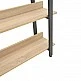 Βιβλιοθήκη Almond pakoworld σε oak-μαύρη απόχρωση 120x29x185εκ Βιβλιοθήκη Almond pakoworld σε oak-μαύρη απόχρωση 120x29x185εκ