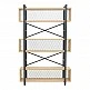 Βιβλιοθήκη Fifer pakoworld σε oak-μαύρη απόχρωση 120x28x185εκ Βιβλιοθήκη Fifer pakoworld σε oak-μαύρη απόχρωση 120x28x185εκ