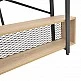 Βιβλιοθήκη Fifer pakoworld σε oak-μαύρη απόχρωση 120x28x185εκ Βιβλιοθήκη Fifer pakoworld σε oak-μαύρη απόχρωση 120x28x185εκ
