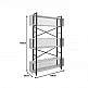 Βιβλιοθήκη Fifer pakoworld σε oak-μαύρη απόχρωση 120x28x185εκ Βιβλιοθήκη Fifer pakoworld σε oak-μαύρη απόχρωση 120x28x185εκ